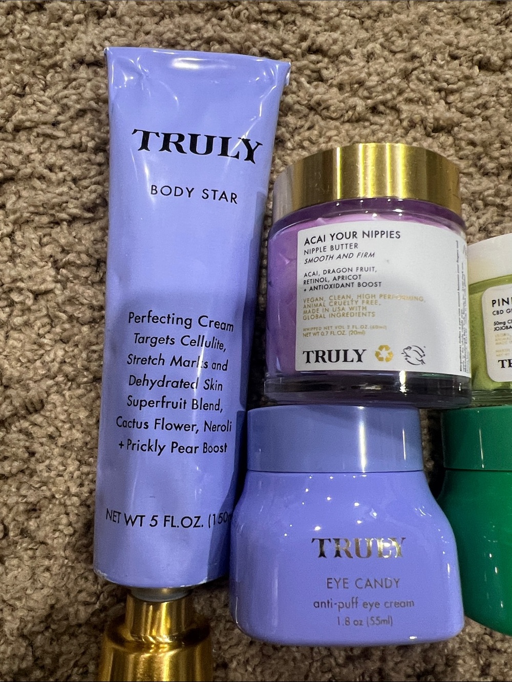 TRULY Skincare Set - Lavender, Green, Pink, Gold & Clear Bottles - Picture 2 of 5